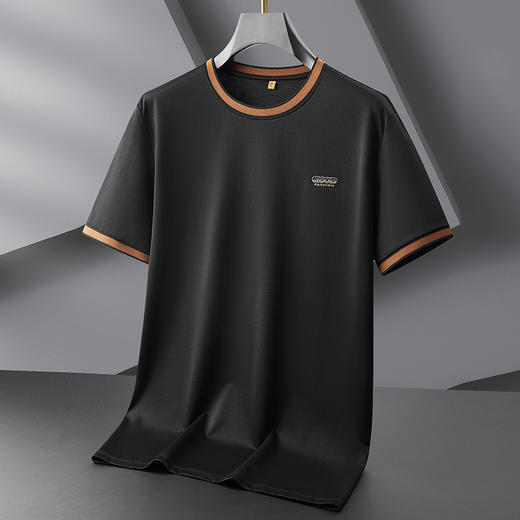 【DDP】大依优型大码短袖T恤时尚拼色潮流半袖体恤男加大夏装肥佬宽松休闲圆领棉胖子 商品图3