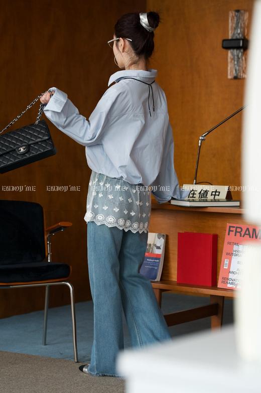 【门店同款】ENJOY春季盐貌似糖衬衫背心两件套 161850891 商品图3