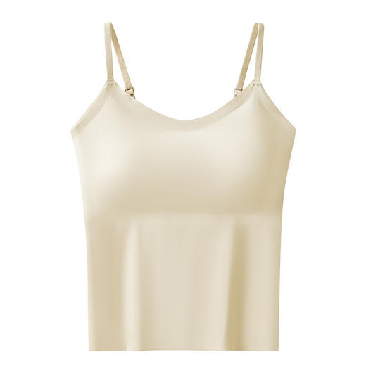 日式无印一片式无痕冰丝吊带良品长款背心女 A-4582 商品图4