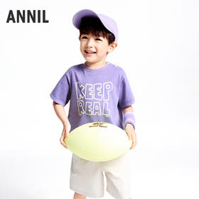 男童圆领短袖针织衫夏季新款安奈儿童装实体店同款XB521604