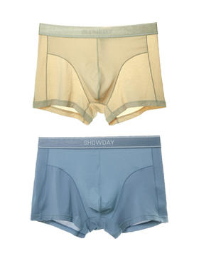 【满3条/6.7折】【1条】【秀黛】男时尚网眼莫代尔平角裤男士内裤S5330001T【门店同款】【内裤非质量问题不退换】