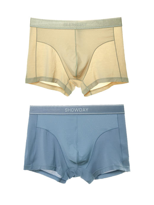 【满3条/6.7折】【1条】【秀黛】男时尚网眼莫代尔平角裤男士内裤S5330001T【门店同款】【内裤非质量问题不退换】 商品图0