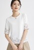 【自】全新升级【铂金会员109/天猫139/差价30】(13521) 洛诗琳蕾丝拼接圆领半袖T恤2025新款简约百搭显瘦纯色上衣 商品缩略图0