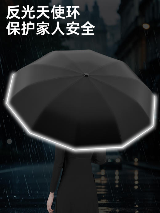 【小牛】XN002赛博朋克三折安全式自动反向伞 商品图3