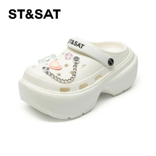 星期六百搭外穿厚底防滑芝士洞洞鞋SSD2110F0T 商品图7