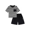 笛莎千与2025夏新款男童时尚条纹针织短裤套装 商品缩略图4