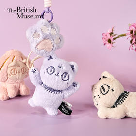 大英博物馆 巴斯特系列 萌猫猫爪毛绒钥匙扣香氛挂件