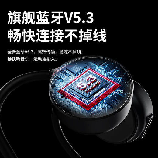 飞利浦TAA1609骨传导耳机蓝牙无线开放式不入耳运动跑步户外骑行挂耳式长续航骨传感音乐耳机 黑色/白色 商品图6