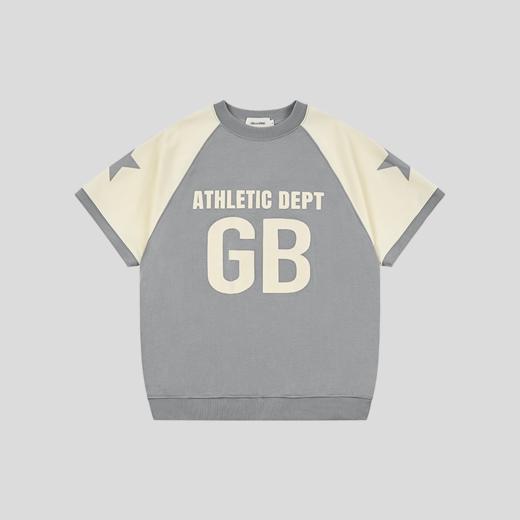 GOODBAI GB athletic logo印花撞色插肩袖圆领收腰短袖T恤 商品图2