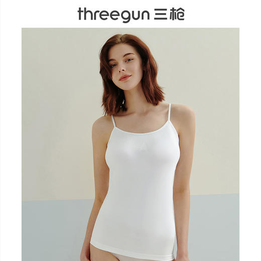 Threegun三枪 【超薄面膜款】女士吊带打底衫-30742A011 商品图2
