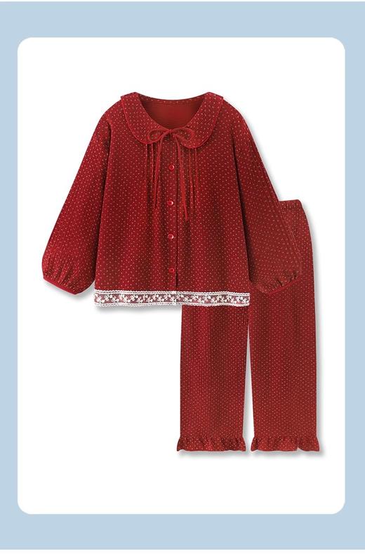 裁缝学苑AQ435纯棉睡衣娃娃领长袖家居服套装纸样女装上衣裤子样板 商品图1