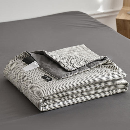 自然醒原创侘寂夏被全棉色织提花轻奢夏季空调被薄被子被芯床单床品四件套LFS 商品图8