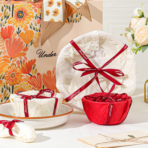 「礼盒装！数套可选」陶瓷釉下彩山菊花中式餐具套装 家用乔迁礼品碗厨房用品餐饮用具 商品图1