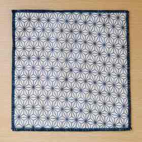 日本进口小久保工业所日式花纹抹布蓝色麻叶