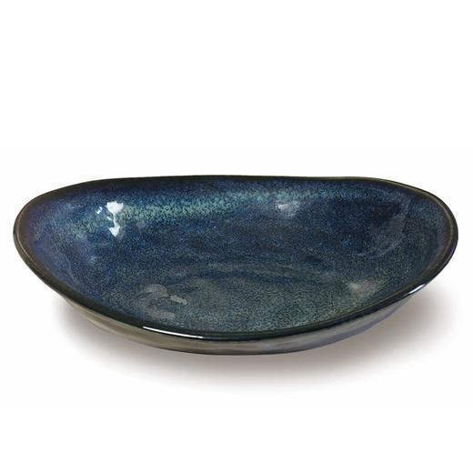 日本进口MARUSAN KONDO咖喱盘20893窑变深蓝 商品图0