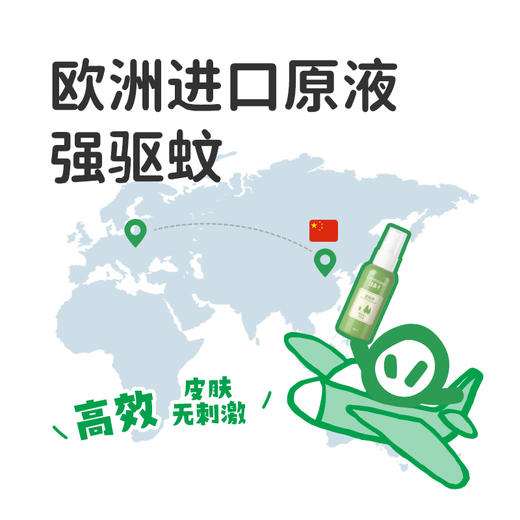 【25年新款】绿鼻子羟哌酯驱防蚊喷雾蚊怕水强效儿童宝宝户外便携驱蚊液花露水 商品图1