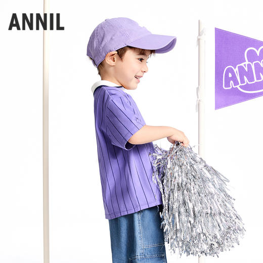 男童SORONA翻领短袖针织衫夏季新款安奈儿童装实体店同款XB521607 商品图2