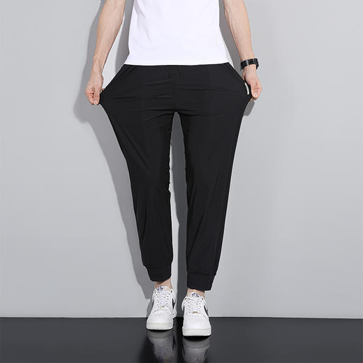 【超大码】【DSY】大依优型大码冰丝裤休闲运动夏季长裤弹力大号裤子加肥加大松紧腰宽松300斤 商品图4