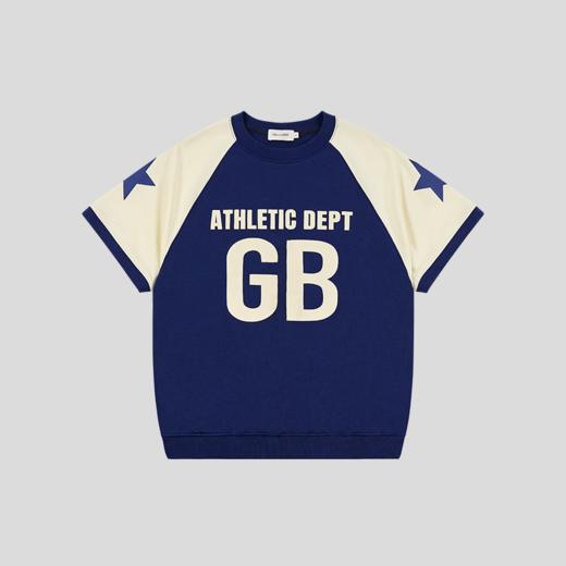 GOODBAI GB athletic logo印花撞色插肩袖圆领收腰短袖T恤 商品图3