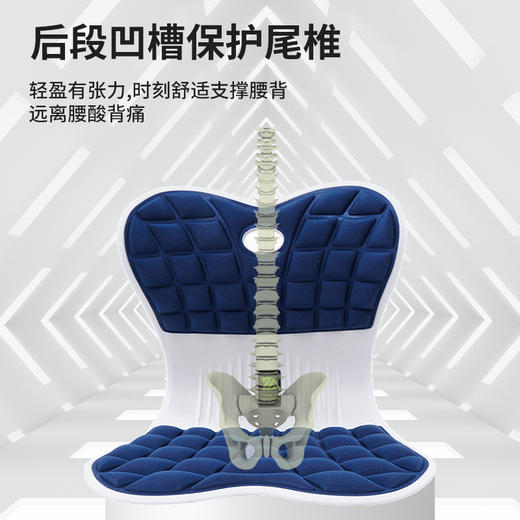 【坐享舒坦 呵护脊椎】思菲其护腰矫姿坐垫格纹款 护腰+矫姿 久坐不累 预防驼背 商品图7