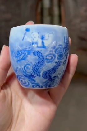 柴窑哪吒闹海杯