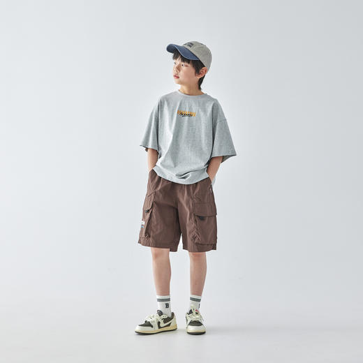 蓝汽水2025夏季山系户外轻薄短裤立体感工装大口袋亲子直筒五分裤 商品图4