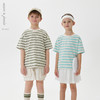 【透气快干】马克珍妮男女童条纹短袖T恤 儿童上衣夏装新款550606 商品缩略图0