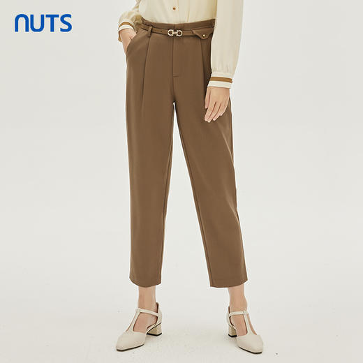 NUTS春秋新品纯色时尚显瘦气质百搭长裤333072067 商品图1
