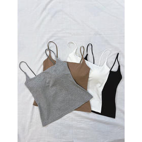免穿BRA 糯糯抗菌爱豆背心吊带 吸湿排汗 舒适透气 修身有弹力
