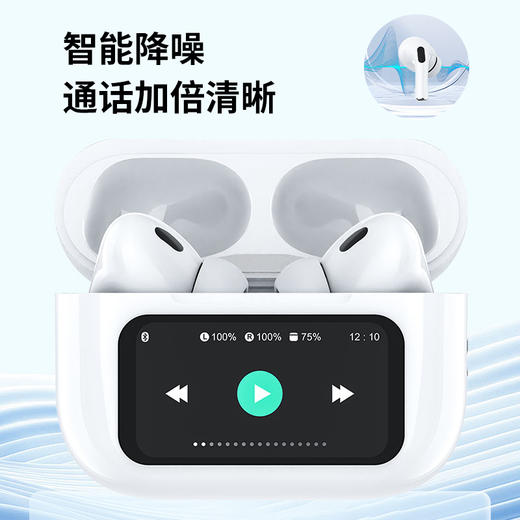 优选丨全新升级版！【塞尔兰斯Sayrelances 智能降噪触屏耳机A9 pro】新增空间音频/触摸唤醒/入耳检测三大功能 连接稳定 使用方便 送官方同款的耳机挂绳+充电线 商品图0