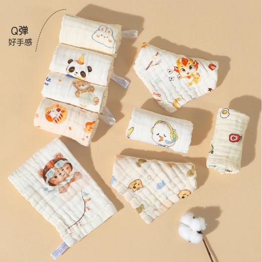 【醒粉福利19.9元起5条装】六层纯棉纱布方巾 超柔泡泡纱吸水加厚婴儿A类口水巾儿童毛巾 商品图1