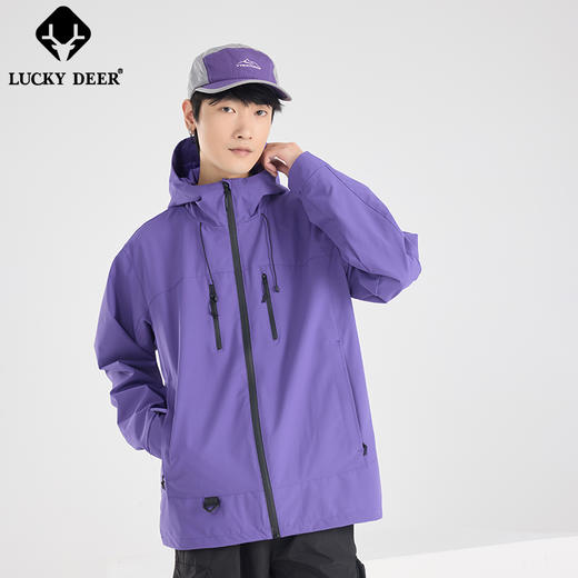 LUCKY DEER/幸运鹿情侣款山系轻量化防风防泼水单层外套（96168） 商品图8