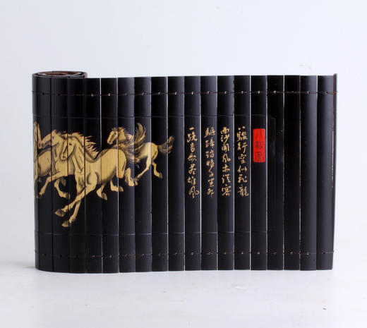 24cm常规水墨五牛/八骏竹简画系列 商品图6