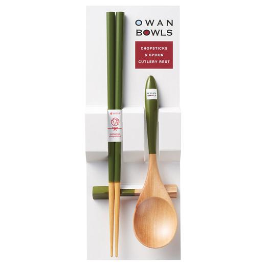 日本进口石田彩色餐具3件套 绿色 商品图0