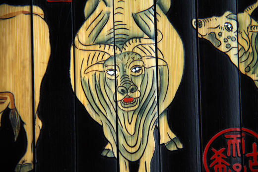 24cm常规水墨五牛/八骏竹简画系列 商品图4