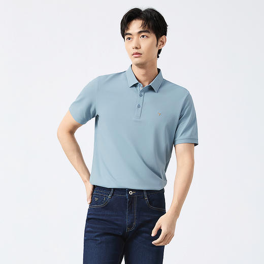 【7A抗菌2A防螨】柒牌短袖POLO衫男夏季凉感商务休闲抗皱翻领T恤 128T73010 商品图5