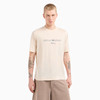 EMPORIO ARMANI 阿玛尼 男士刺绣徽标平纹莱赛尔混纺圆领短袖T恤 米色 EM001033 AF10017 M1052 商品缩略图1