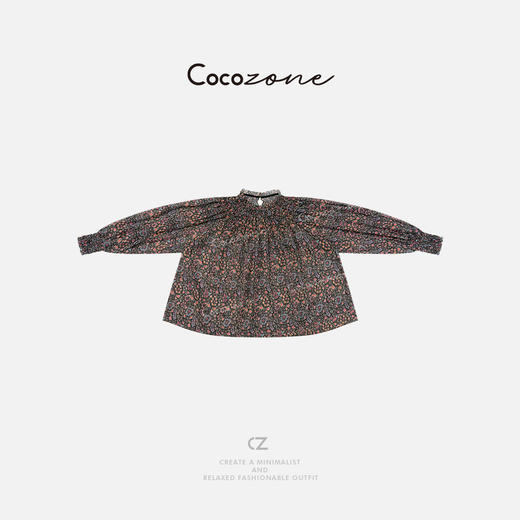 COCO ZONE 2025法式复古碎花撞色设计感衬衫CD2A0436 商品图0