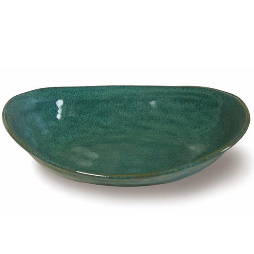 日本进口MARUSAN KONDO咖喱盘20879窑变绿色 商品图0