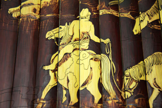 手工百骏图°竹雕画 商品图3