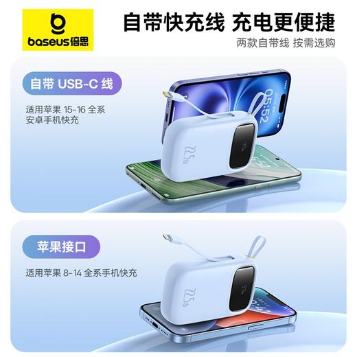 倍思 Q电3 数显快充移动电源 单线版 商品图1