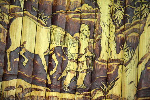 手工百骏图°竹雕画 商品图4