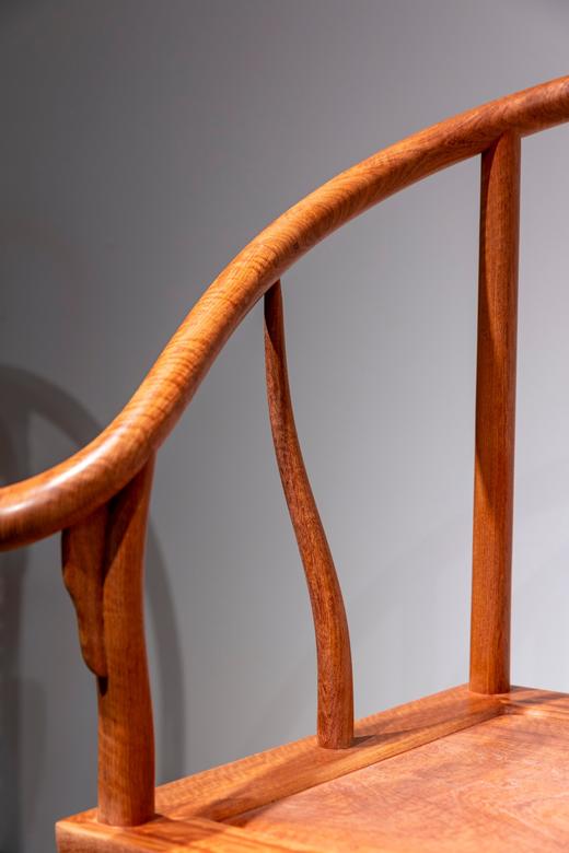 红桥红  家具严选  缅甸花梨（大果紫檀）【素圈椅  三件套】 商品图2