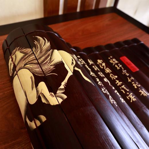 48cm八骏图°竹雕画简书 商品图12