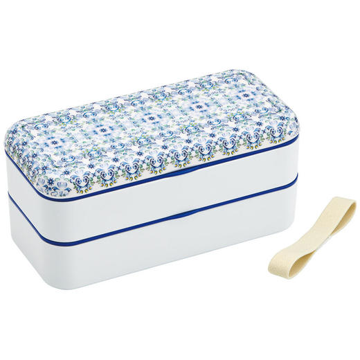 日本进口Skater基础饭盒梦幻深蓝花纹 商品图0