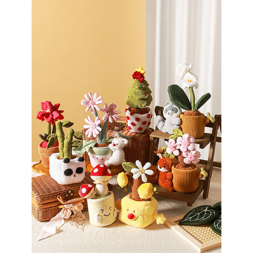 绒绒森林 植物系列盆栽花盆绿植毛绒玩具 商品图2