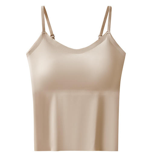 日式无印一片式无痕冰丝吊带良品长款背心女 A-4582 商品图7