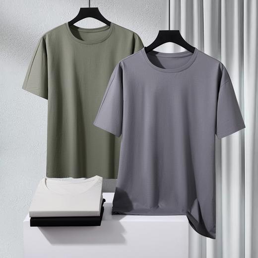 【DTH】大依优型大码圆领短袖T恤加肥加大肥佬休闲宽松运动胖子上衣男士 商品图0