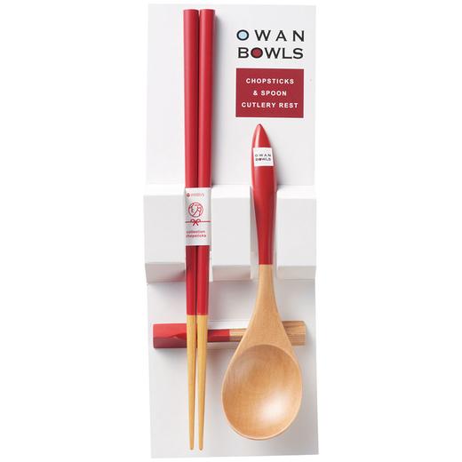 日本进口石田彩色餐具3件套 红色 商品图0