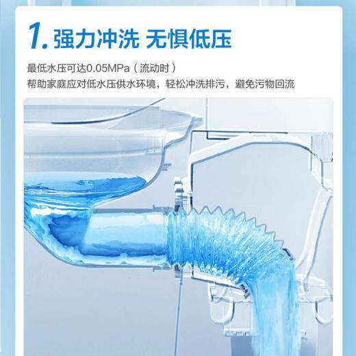 松下智能马桶一体机智能坐便器多功能泡沫盾洁净低水压翻转排水 鲸S6 商品图1